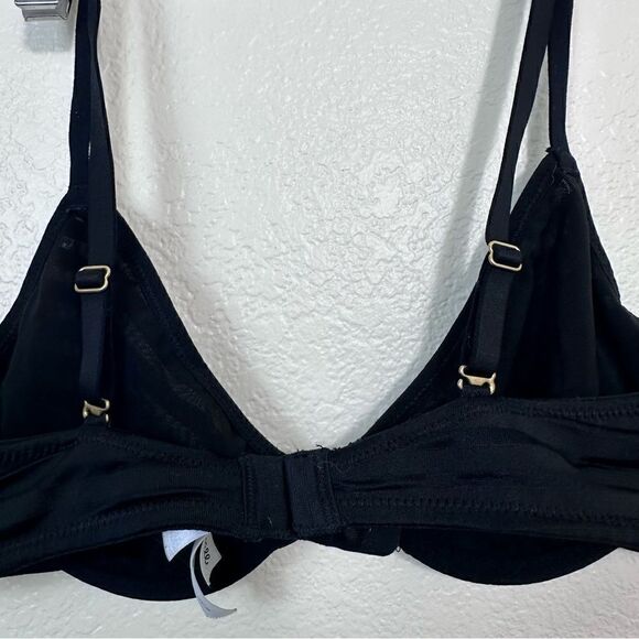 Women’s Madewell Sheer Stripe Underwire Bra In True Black - Picture 10 of 10